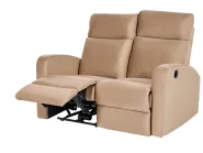 Sofa Set elektrisch verstellbar 3-Sitzer VERDAL Samtstoff Hellbraun_1081395