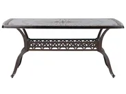 Gartentisch LIZZANO 165 cm 102 cm Metall Dunkelbraun_765536