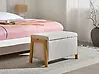 Polsterbank mit Stauraum EDLAND Stoff Hellbeige