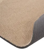 Shaggy Rug DEMRE Sand Beige ø 140 cm_1076926