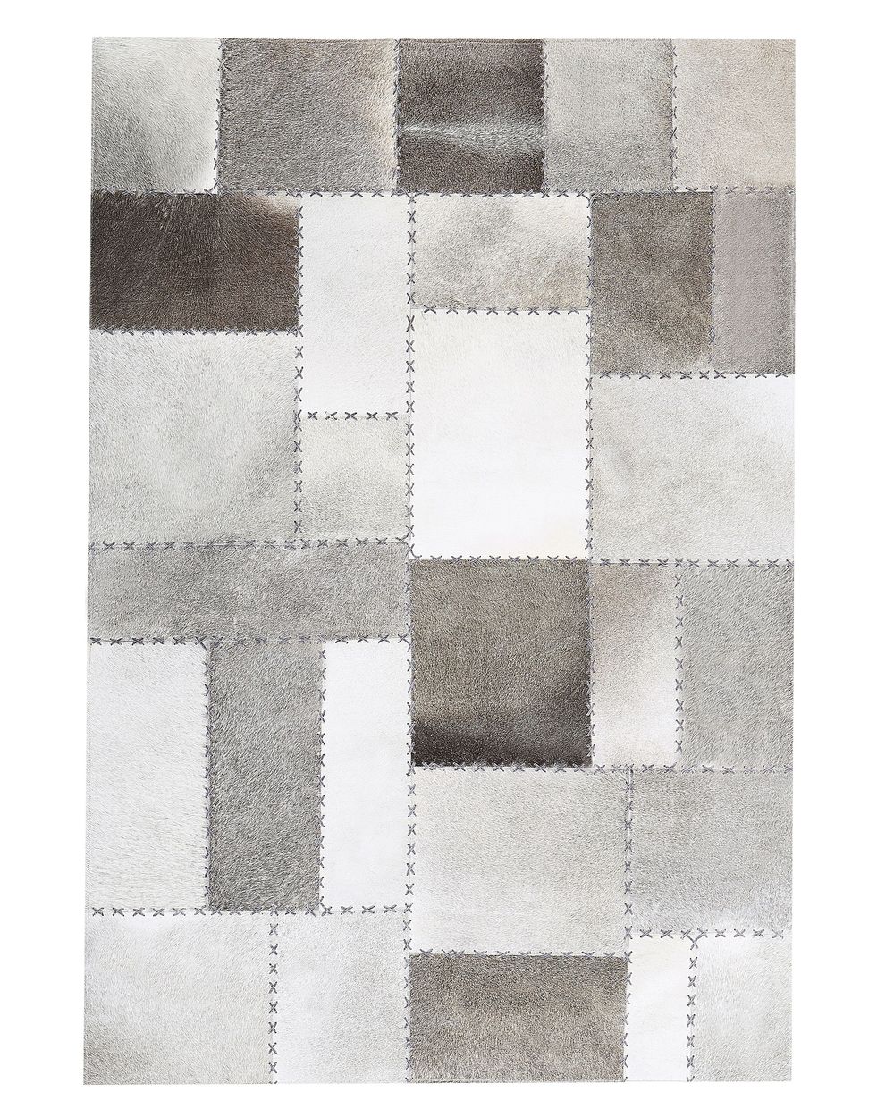Preproge PERVARI Siva bež barva 140 x 200 cm Koža