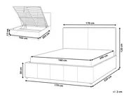 Bett mit Stauraum CASTELNAVET Stoff Taupe 160 x 200 cm_972916