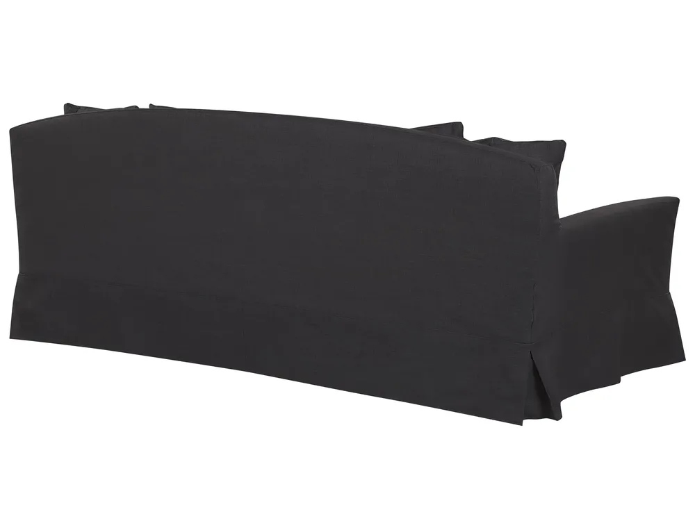 Sofa 3-Sitzer GILJA Stoff Schwarz_792583