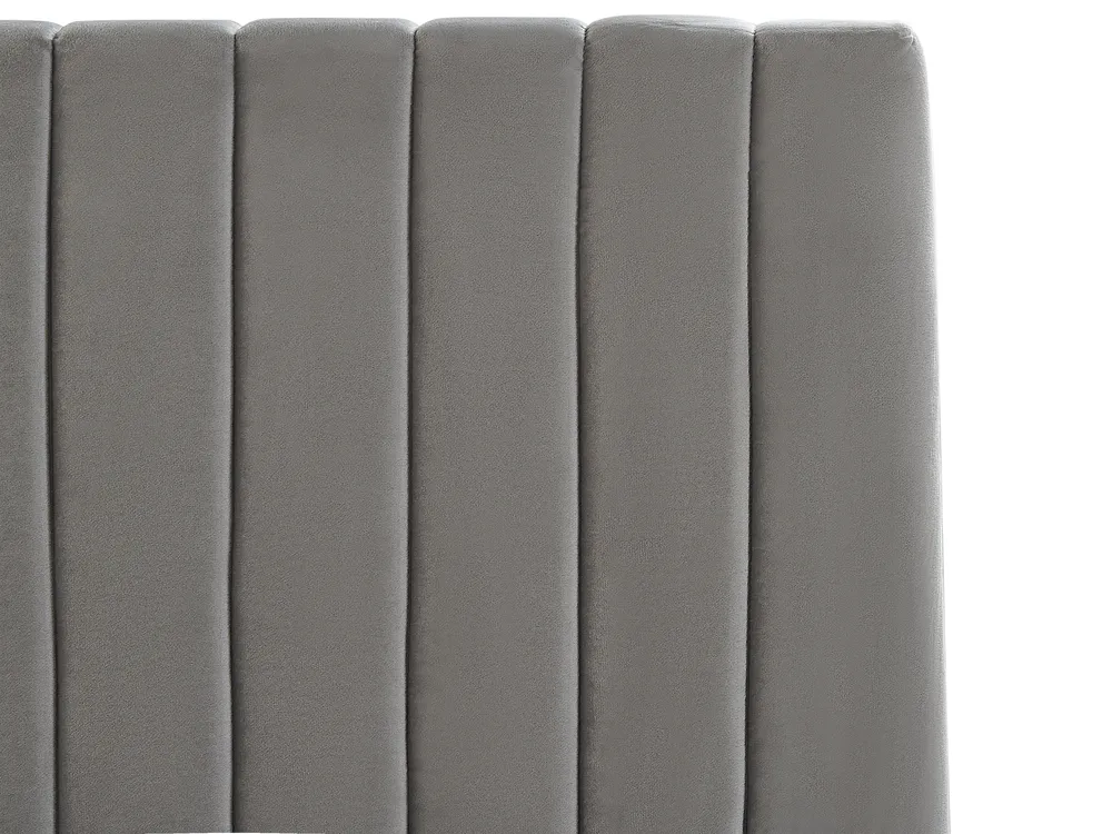 Bett mit Stauraum VION Samtstoff Grau 180 x 200 cm_826769