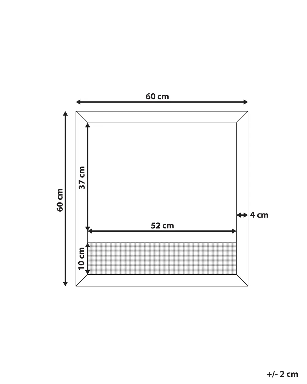 Wandspiegel ROSELL 60 cm 60 cm Hellbraun_952920
