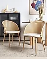 Esszimmerstuhl 2er Set CORNELL Metall Hellbeige