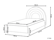Kinderbett Samtstoff ANET 90 x 200 cm Rosa_877006