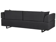 Sofa 3 Seater SOKNA with Tables Fabric Black_952871