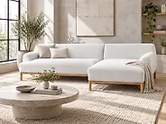 Ecksofa SOSJO Bouclé Cremeweiß linksseitig_1185293