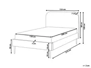 Bett mit Lattenrost Bouclé FLAYAT 120 x 200 cm Hellbeige_1024411