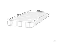 Memoryschaum-Taschenfederkernmatratze MEMORY HYBRID 7 PLUS H3/4 Fest 90 x 200 cm_917322