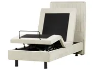 Adjustable Bed Fabric DUKE II 80 x 200 cm (EU Small Single) Beige_988331