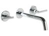 Wall Mounted Basin Mixer Tap ISHINCA Brass Silver