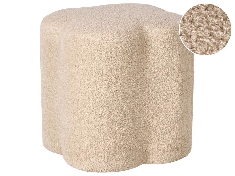 Pouf MANCOS Bouclé Beige
