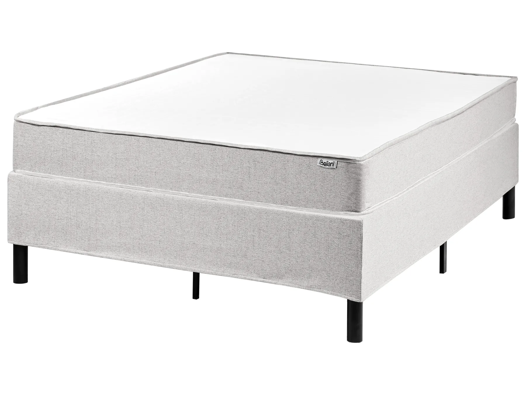 Divan Bed without Headboard Fabric COUNTESS 120 x 200 cm (EU Small Double) Light Grey_1054389