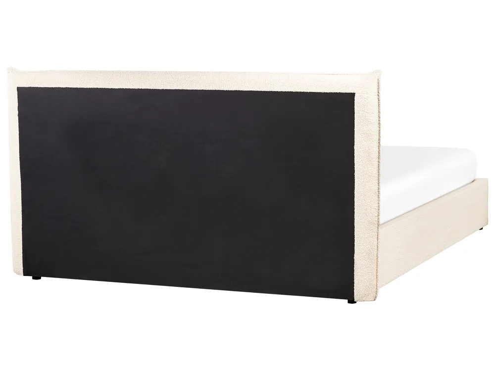 Ottoman Bed LAVAUR Boucle Beige 160 x 200 cm (EU King Size)_966024