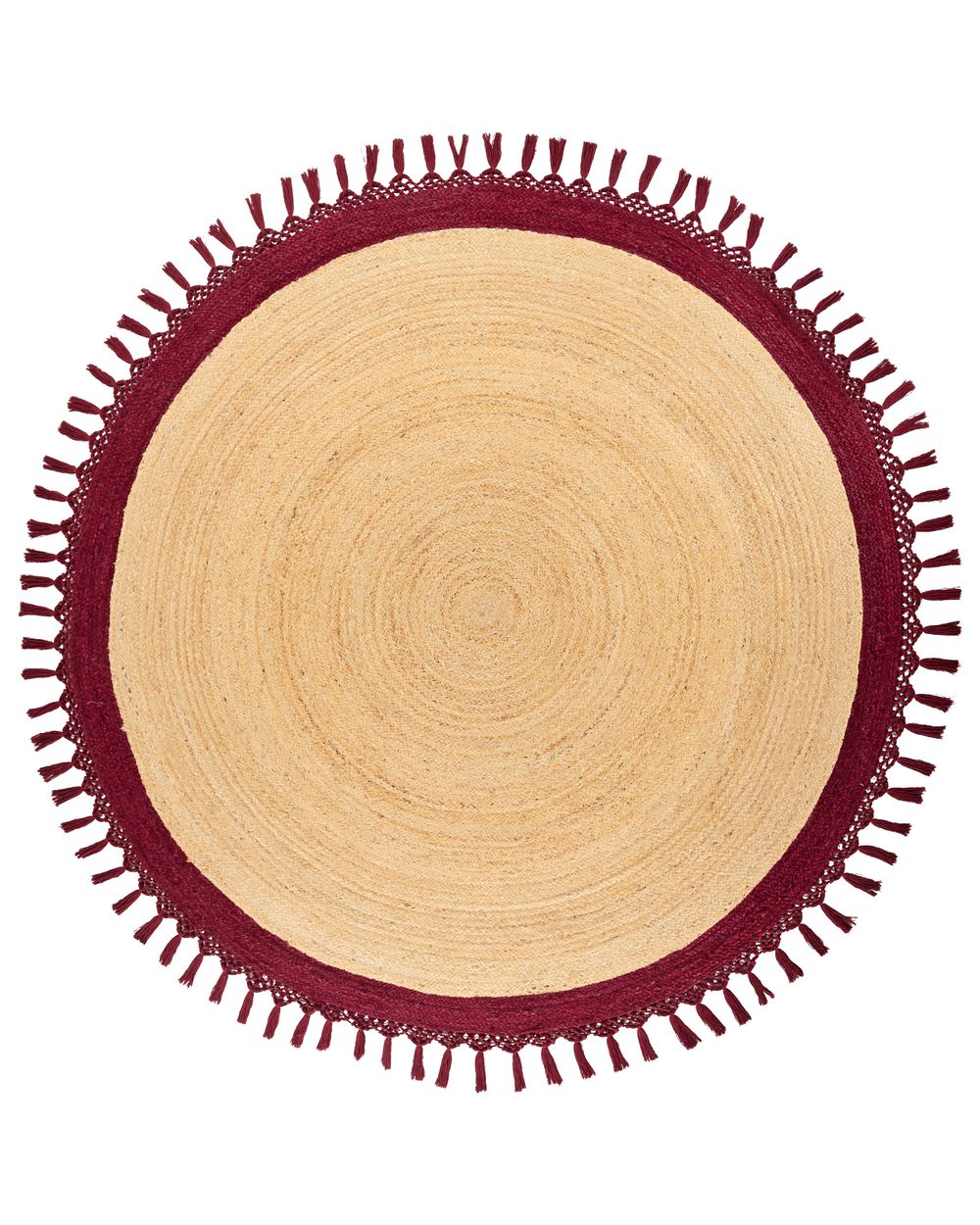 Tapis MARTS Rouge foncé ø 200 cm Jute