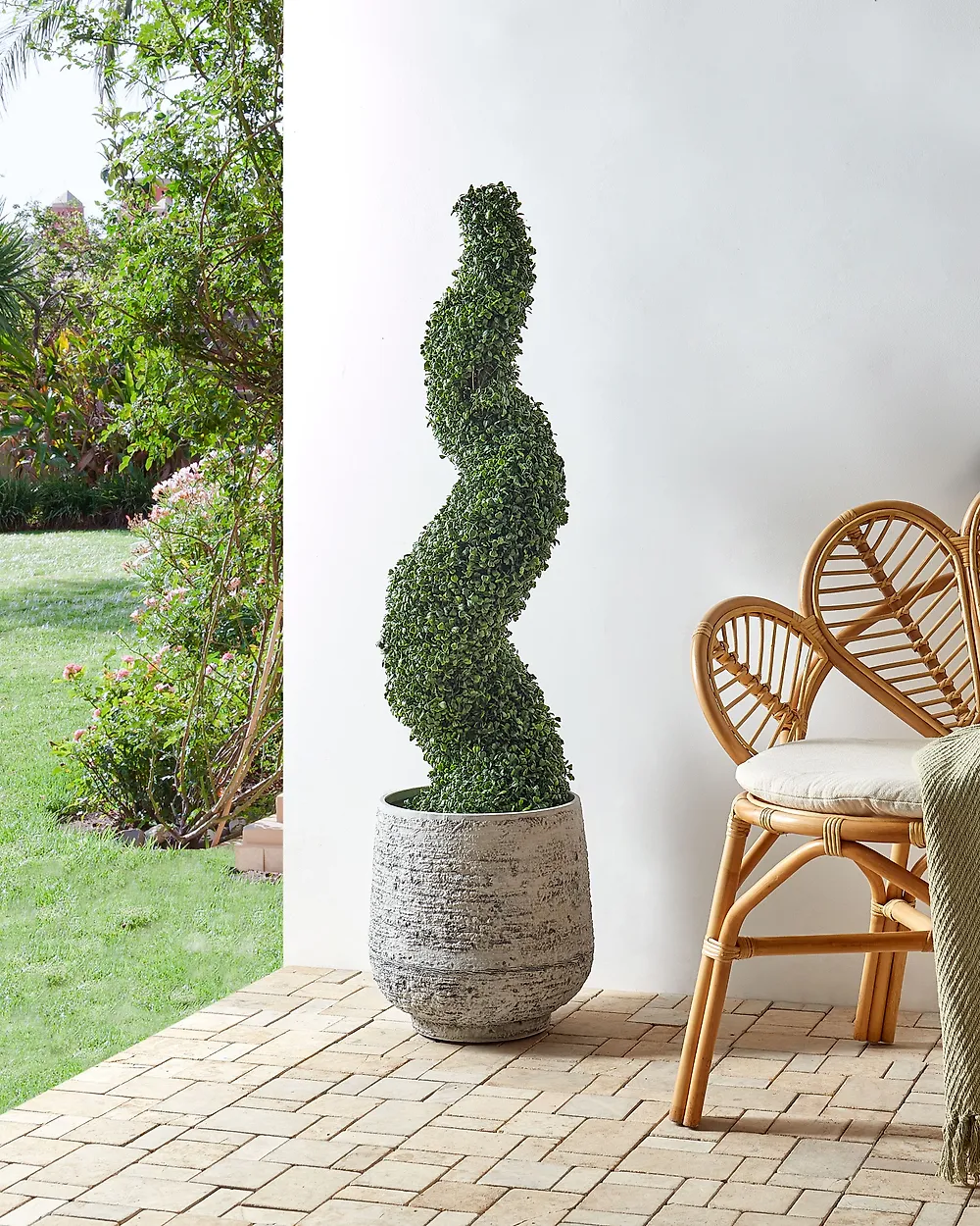 Kunstpflanze BOXWOOD SPIRAL TREE 120 cm Grün_1183805
