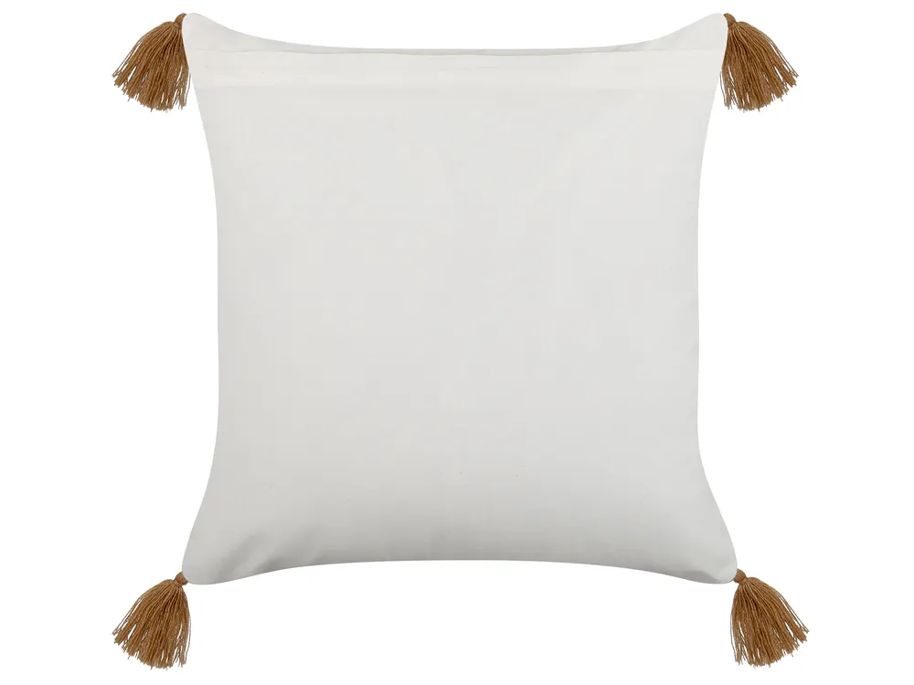 Dekokissen 2er Set MALUS 45 x 45 cm Baumwolle Hellbraun Orientalisches Muster_838588