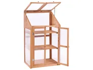 Balkongewächshaus VOLVERA 67 cm 49 cm Tannenholz Hellbraun_1024145