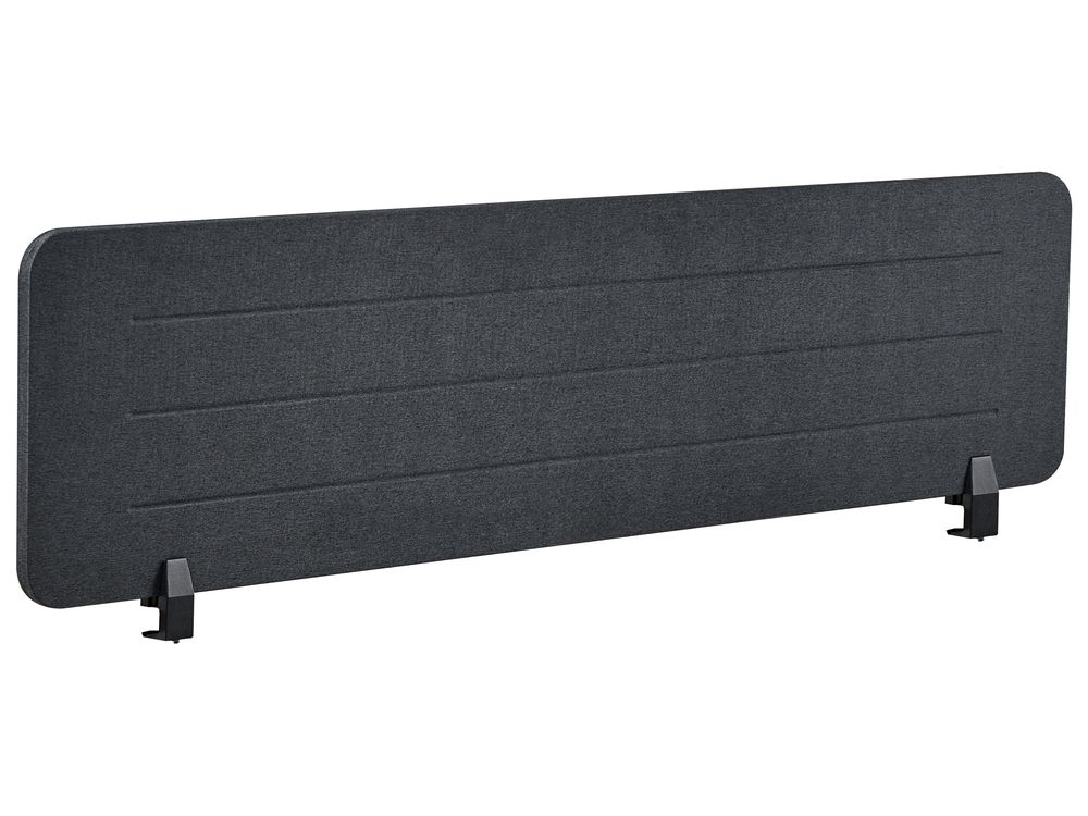 Desk Screen ZIGGY 160 x 40 cm Dark Grey