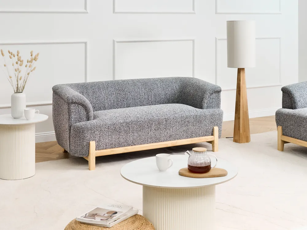 Sofa 2-Sitzer ALNOR Stoff Dunkelgrau