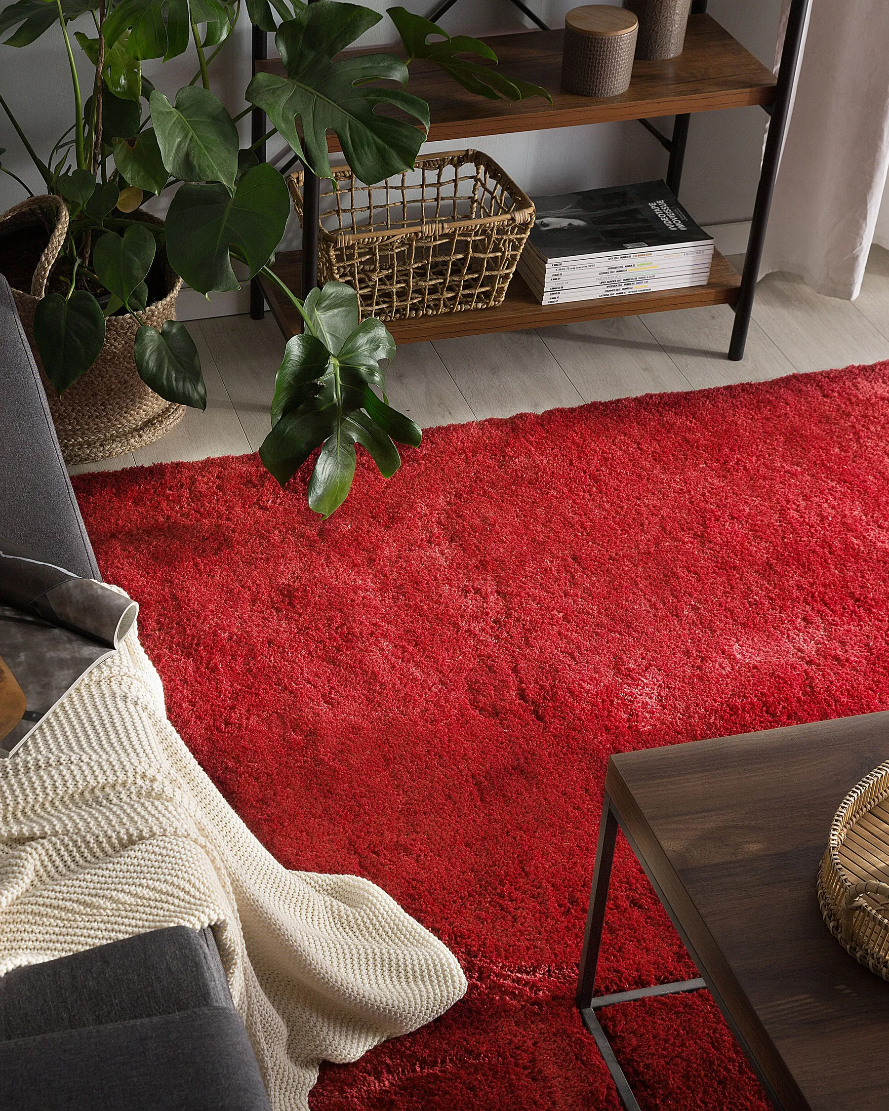 Zottelteppich EVREN Rot 160 x 230 cm_758826