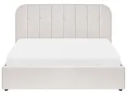 Bett mit Stauraum CHALLANS Stoff Cremeweiß 160 x 200 cm_1019679