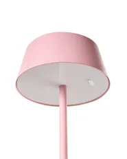 Kabellose LED Tischlampe GUDER mit Dimmer Metall Rosa_1042238