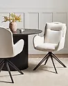 Esszimmerstuhl 2er Set drehbar AVELAR Hellbeige
