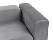 Modulsofa 2-Sitzer FALSTERBO Samtstoff Grau_919373