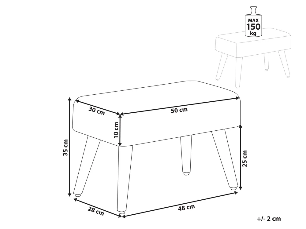 Hocker TAKOMA Bouclé Weiß_850200