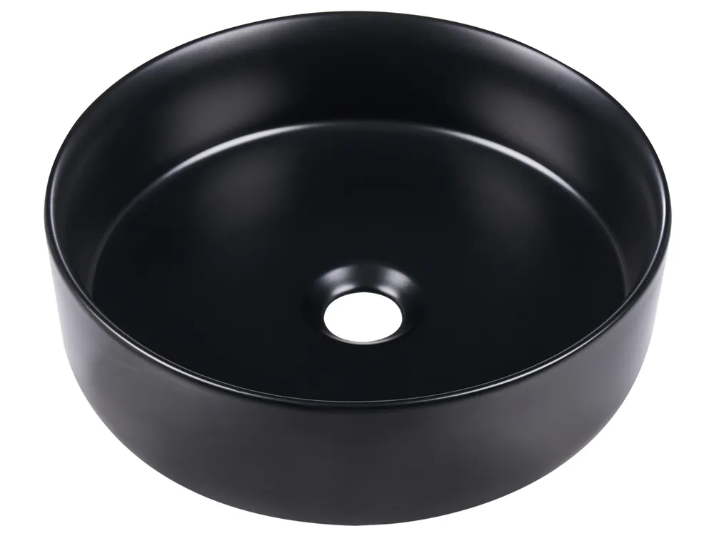 Countertop Basin CALIG ⌀ 360 mm Ceramic Black