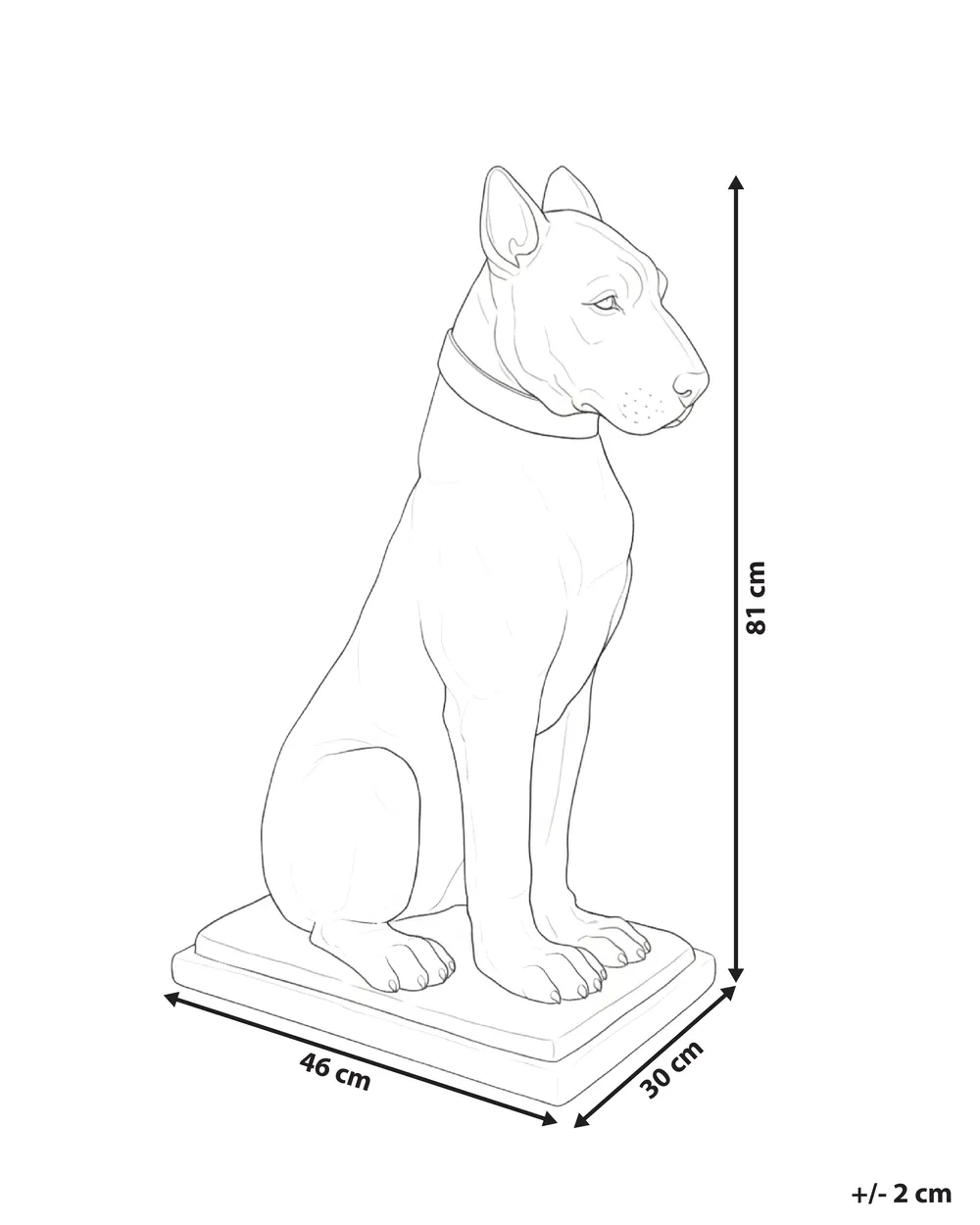 Gartenskulptur CAPALBIO Hund Beige_1054979