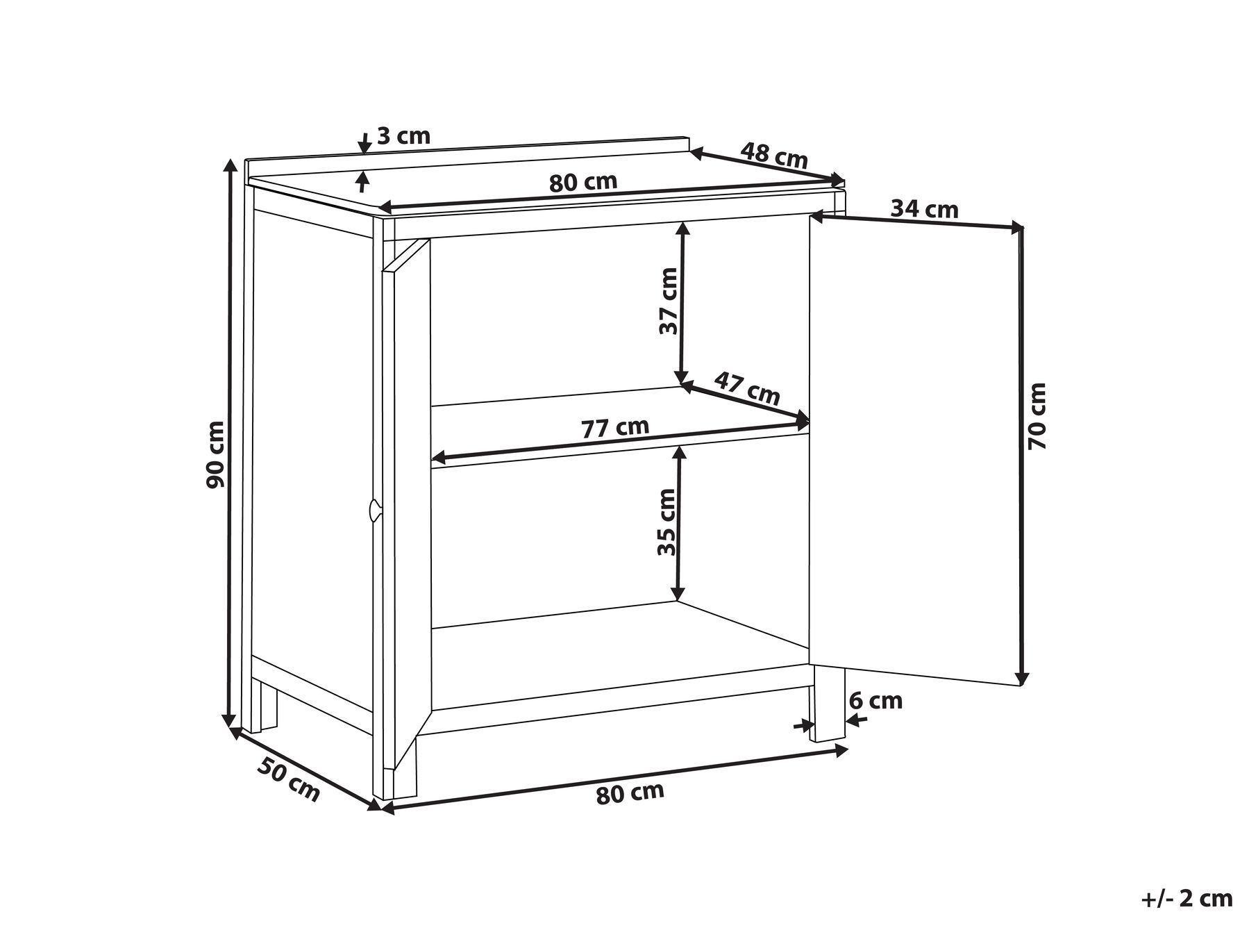 Outdoor-Küchenschrank VENOSA Braun Akazienholz_984379
