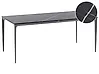Gartentisch SOVARETO 180 cm 90 cm Marmor Optik Schwarzer Marmor