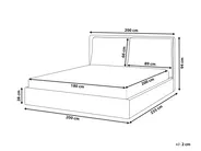 Wasserbett Samtstoff BAJONNA 180 x 200 cm Cremeweiß_1009632