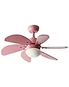 Deckenventilator mit Licht LOGAR mit Fernbedienung LED Rosa