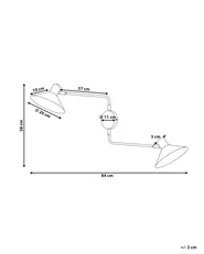 Wandlampe KADASSA verstellbar Metall Schwarz_884277