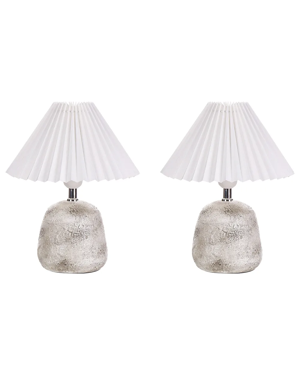 Tischlampe 2er Set ZEYI Keramik Weiß