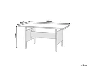 Gartentisch VITERBO 145 cm 80 cm Glas Hellgrau_862756