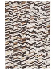 Teppich AKYELE Braun 140 x 200 cm Echtleder_780756