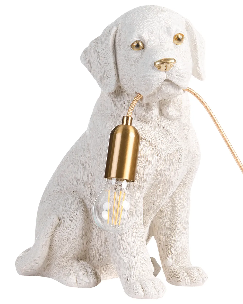 Tischlampe Hund LUCKY Weiß