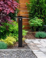 Solar LED Pollerleuchte POPLAR mit Bewegungsmelder Schwarz_943853