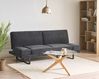 Schlafsofa 2-Sitzer YORK Chenillegewebe Schwarz