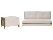 Living Room Set 3 Seater EDLAND with Bench Fabric Light Beige_1040862