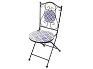 Bistro Set SIPONTO Metall Weiß / Blau_1155721