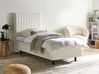 Bett verstellbar Bouclé DUKE II 90 x 200 cm Cremeweiß