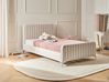 Bett mit Lattenrost Samtstoff LUNAN 120 x 200 cm Hellbeige