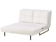 Sofa Bed 2 Seater JERSLEV Boucle Off-White_1012069